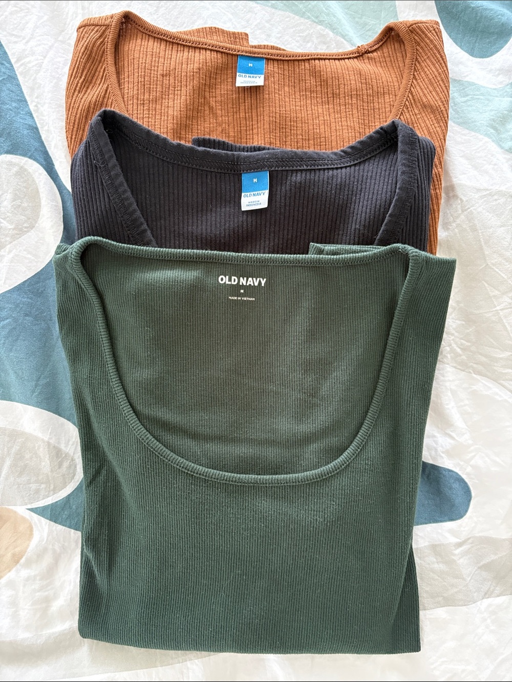 Lot of 3 Old Navy Ribbed Long Sleeved Tops
